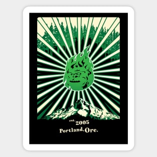 Retroposter (green on Black) Magnet